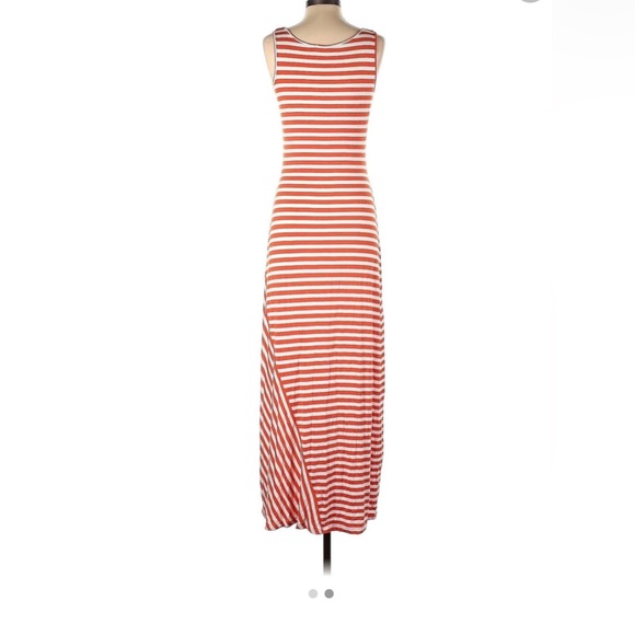 Woman’s Calvin Klein Size 2 (XS-S) Sleeveless Long Maxi Dress ORANGE AND GRAY - Picture 8 of 11